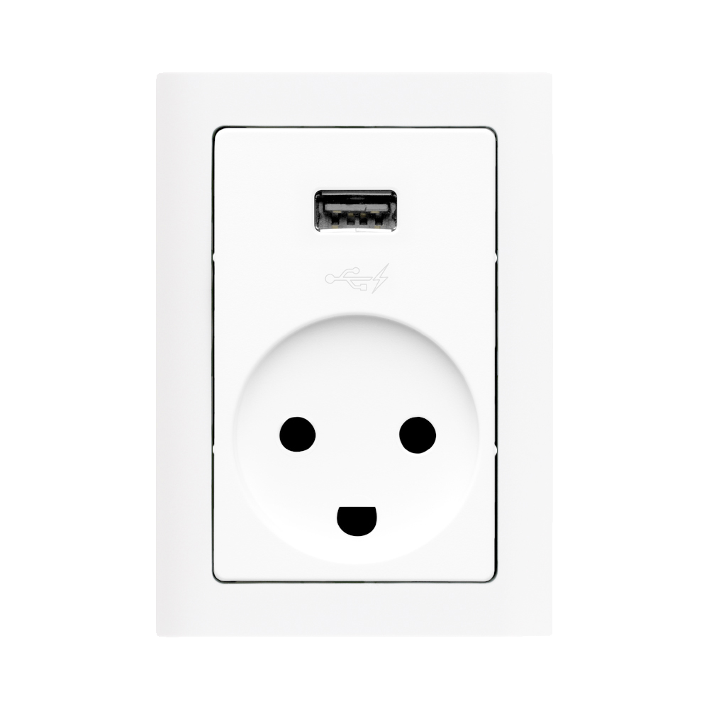 Stikkontakt med USB udtag